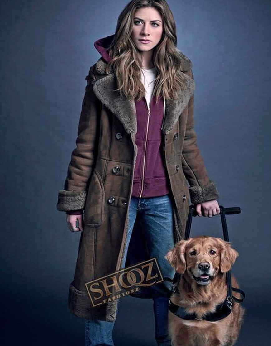 In the Dark (Murphy Mason) Perry Mattfeld Suede Coat 1 In the Dark (Murphy Mason) Perry Mattfeld Suede Coat