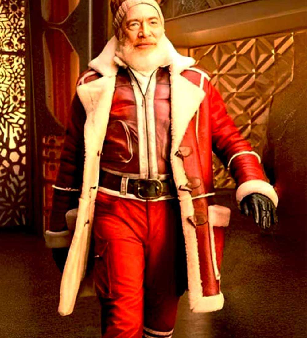 J.K J.K. Simmons Red One Santa Claus Leather Coat