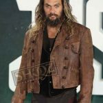 Justice League Jason Momoa Brown Leather Jacket