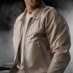 Jason Statham Fast X 2023 Shaw White Leather Jacket
