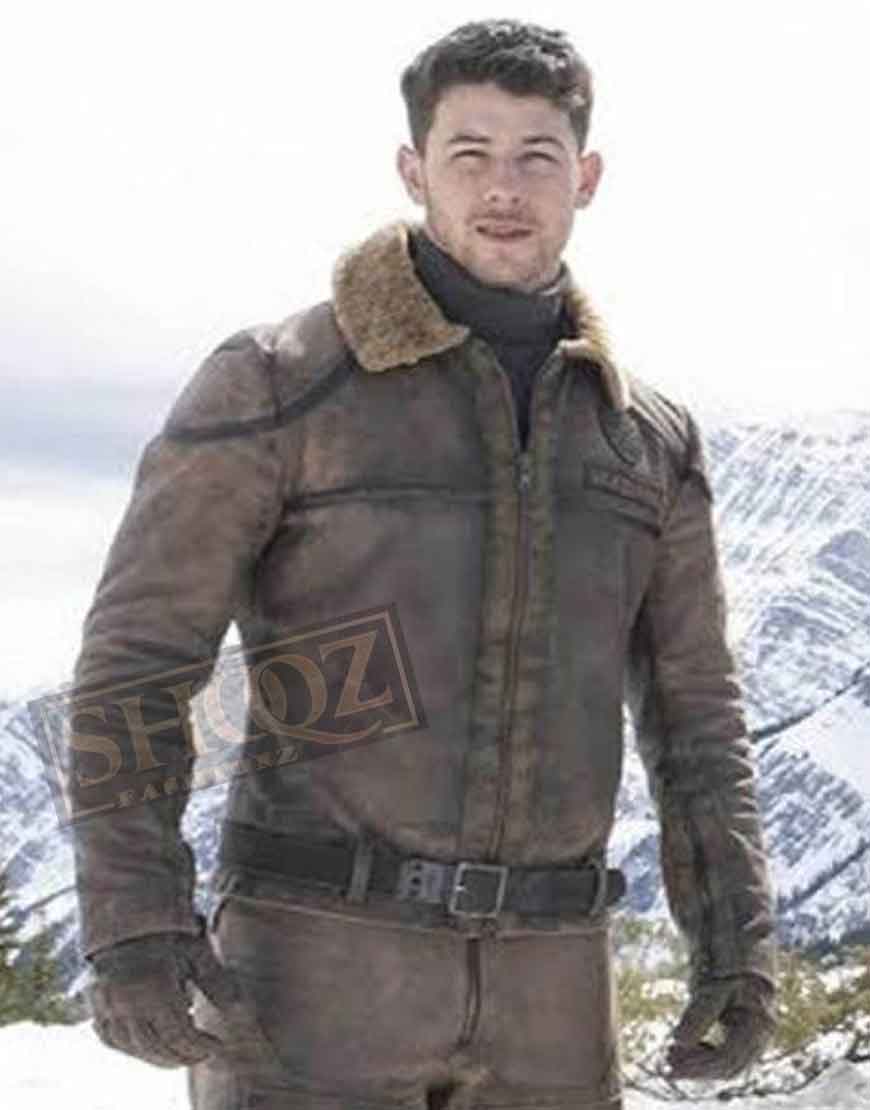 Jumanji The Next Level Nick Jonas Shearling Suede Jacket 1 Jumanji The Next Level Nick Jonas Shearling Suede Jacket