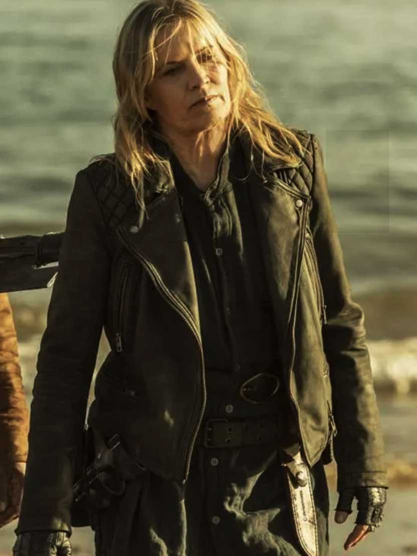 Kim Dickens Fear Walking Dead 2023 Madison Clark Black Leather Jacket 1 Kim Dickens Fear Walking Dead 2023 Madison Clark Black Leather Jacket