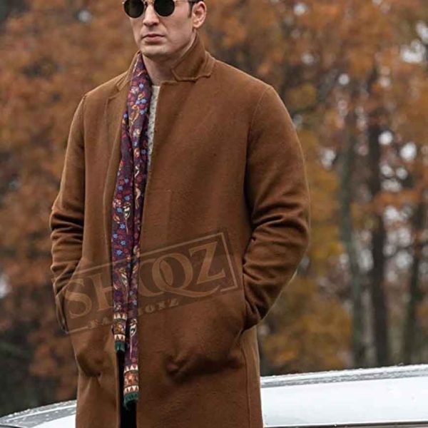 Knives Out Chris Evans Trench Coat