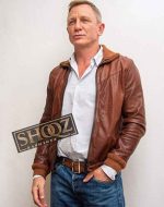 Daniel Craig Knives Out Benoit Blanc Brown Leather Jacket
