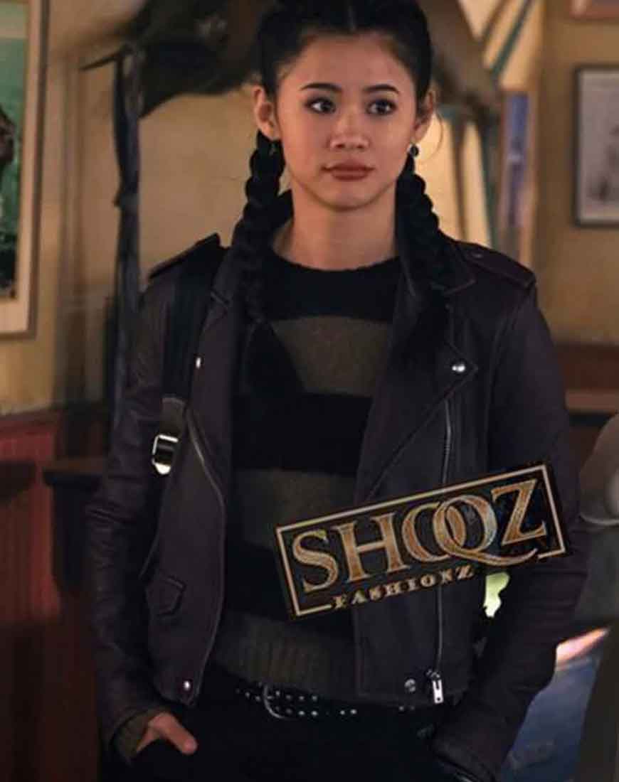 Kennedy McMann Nancy Drew S02 Brown Leather Bomber Jacket 1 Kennedy McMann Nancy Drew S02 Brown Leather Bomber Jacket