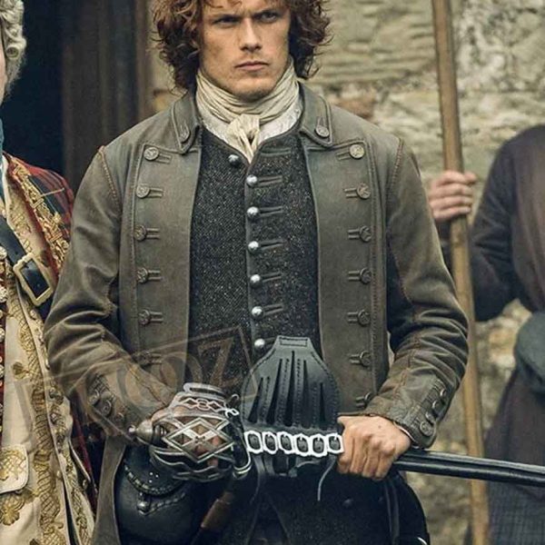 Outlander Sam Heughan Leather Coat