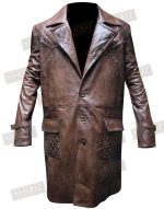 Priest Hicks Cam Gigandet Brown Leather Coat