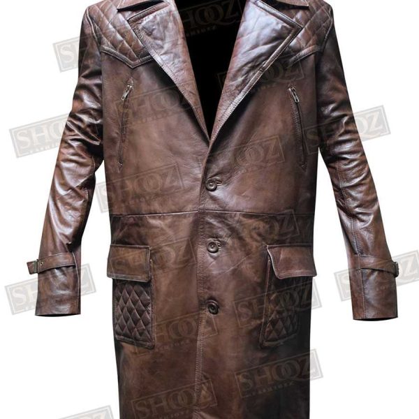 Priest Hicks Cam Gigandet Brown Leather Coat
