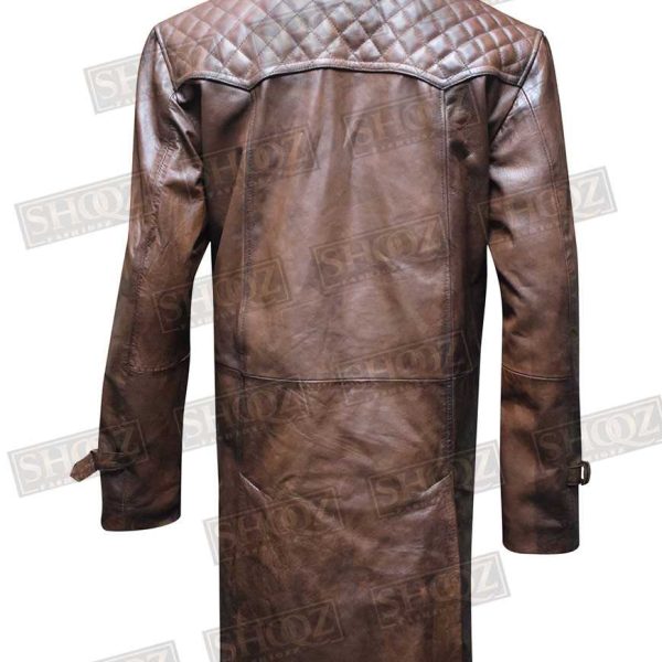 Priest Hicks Cam Gigandet Brown Leather Coat