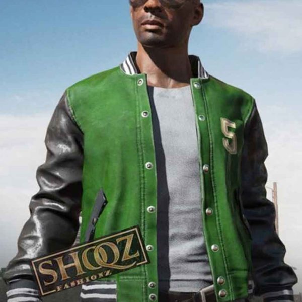 PUBG Green Varsity Bomber Jacket