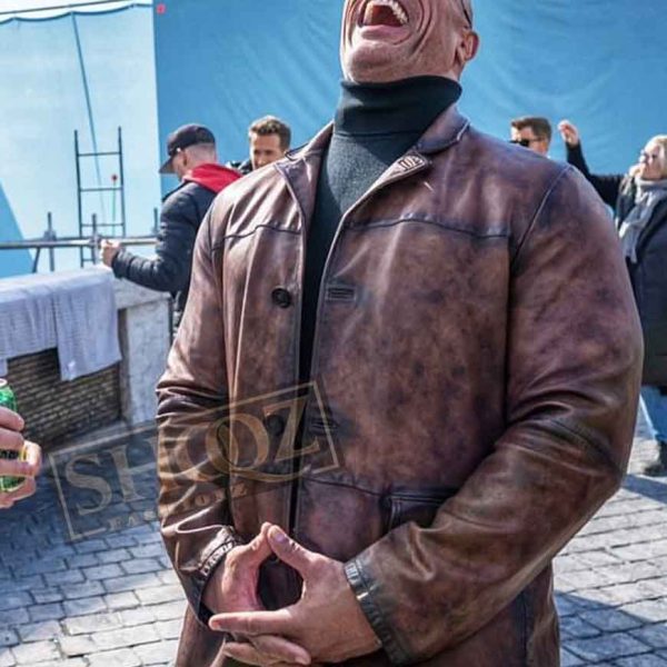 Red Notice Dwayne Johnson Distressed Jacket