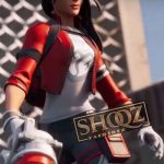 Remedy Cropped Fortnite Chapter 2 Red Leather Jacket