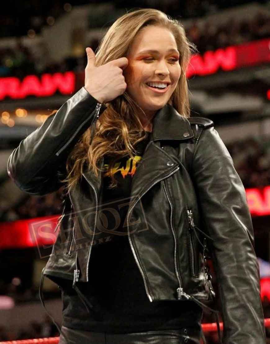 WWE Ronda Rousey Leather Jacket 1 WWE Ronda Rousey Leather Jacket