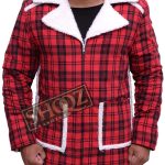 Deadpool Ryan Reynolds Red Shearling Jacket