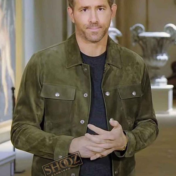 Red Notice (Nolan Booth) Ryan Reynolds Suede Jacket
