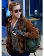Ryan Gosling Brown Suede Jacket