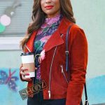 Single Parents (Poppy Banks) Kimrie Lewis Suede Leather Jacket