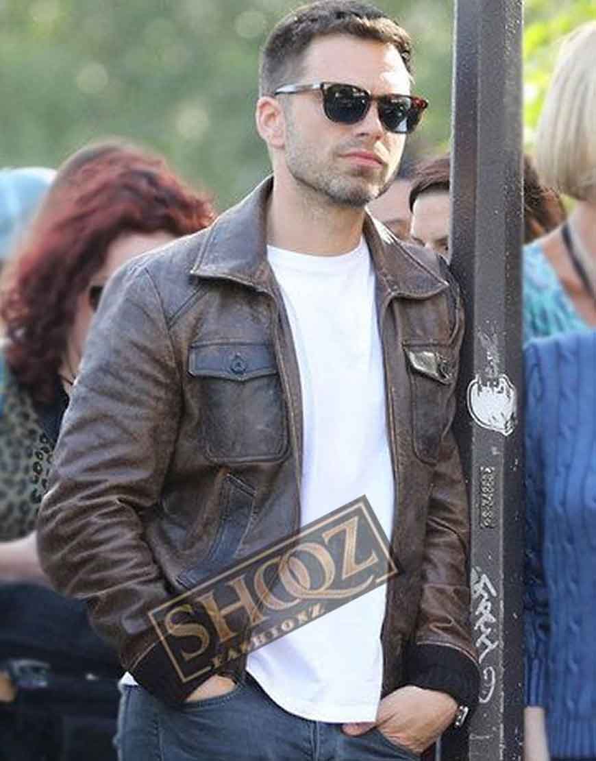 The 355 Sebastian Stan (Nick Fowler) Leather Jacket