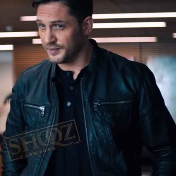 Venom Tom Hardy Black Leather Jacket