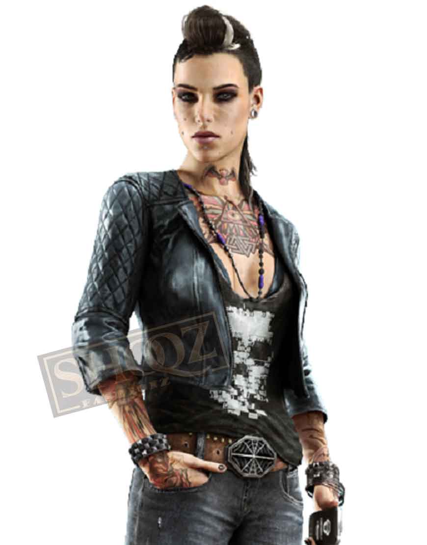 Watch Dogs Clara Lille Leather Jacket 1 Watch Dogs Clara Lille Leather Jacket