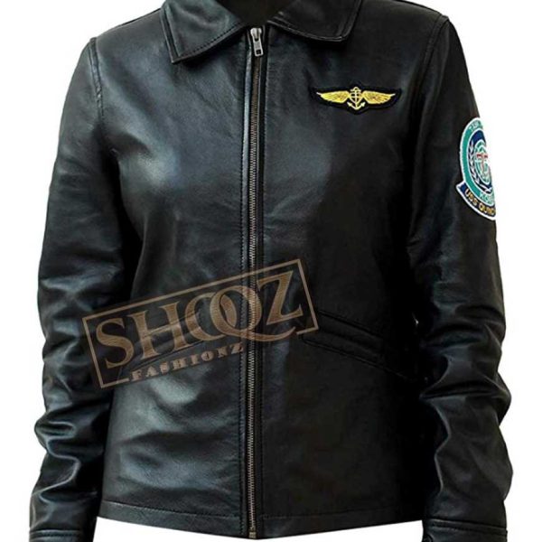Top Gun Kelly Mcgillis Leather Jacket