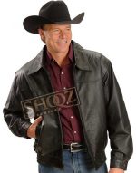 Wrestler John Layfield Shirt Collar Leather Jacket