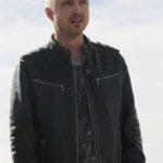 Breaking Bad Aaron Paul Jesse Pinkman Black Leather Jacket