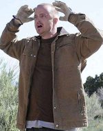 Breaking Bad S4 Aaron Paul Jesse Pinkman Brown Jacket