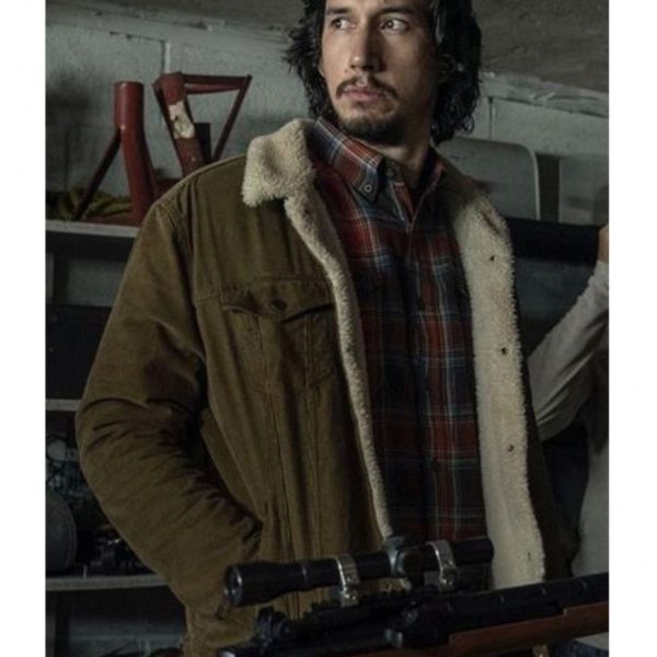 BlacKkKlansman Adam Driver Flip Zimmerman Shearling Jacket
