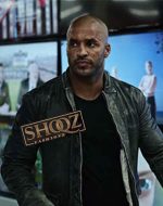 Ricky Whittle American Gods Shadow Moon Leather Jacket