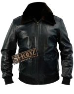 Arnold Schwarzenegger The Expendables Fur Collar Bomber Jacket