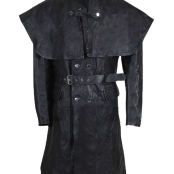 Bloodborne Joe Sims Yharnam Ite Black Leather Trench Coat