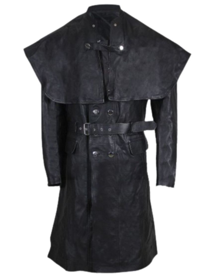 Bloodborne Joe Sims Yharnam Ite Black Leather Trench Coat 1 Bloodborne Joe Sims Yharnam Ite Black Leather Trench Coat