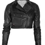Blouson Lady Short Body Black Leather Jacket