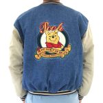 Winnie The Pooh Blue Denim Varsity Jacket