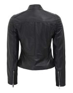 Bodybuilders Slim Fit Quilted Biker Leather Jacket