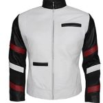 Bruce Lee Classic Vintage White Leather Jacket