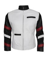 Bruce Lee Classic Vintage White Leather Jacket
