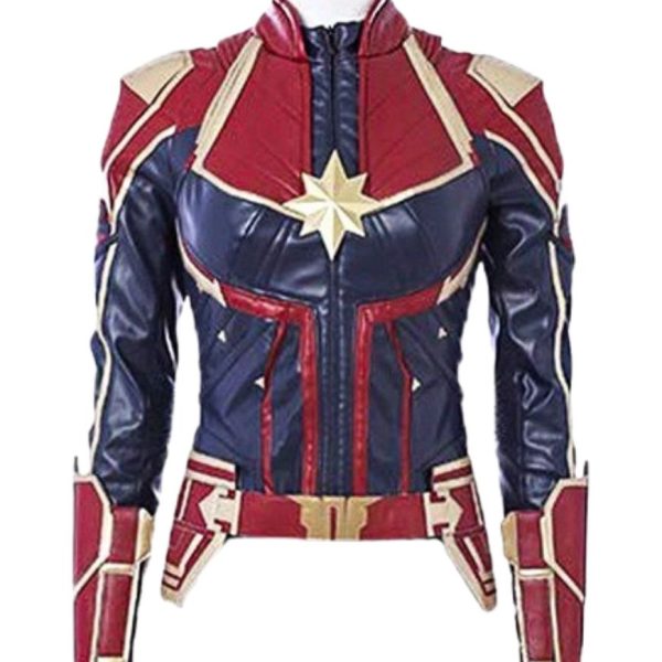 Captain Marvel Carol Danvers Brie Larson Leather Jacket