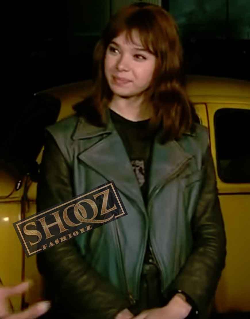 Bumblebee Hailee Steinfeld (Charlie Watson) Leather Jacket 1 Bumblebee Hailee Steinfeld (Charlie Watson) Leather Jacket
