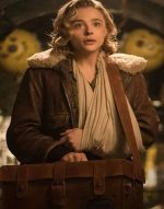 Chlo? Grace Moretz Shadow in the Cloud Brown Leather Jacket