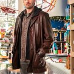 Chris Evans Red One Brown Leather Jacket