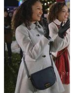 Tamera Mowry-Housley Christmas Comes Twice Wool Blend Coat