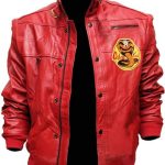 Cobra Kai Red Bomber Leather Jacket