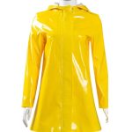 Coraline Leather Yellow Rain Coat