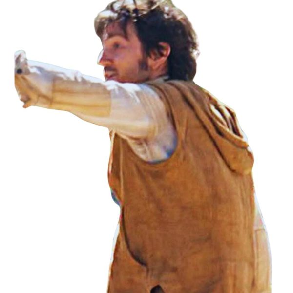 Andor Diego Luna (Cassian Andor) Brown Hooded Vest