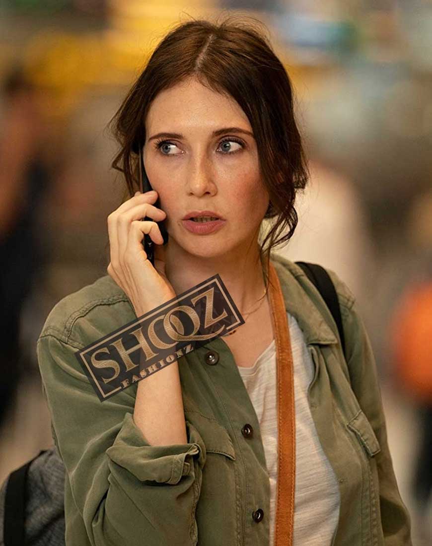 Domino Alex Boe (Carice van Houten) Green Cotton Jacket 1 Domino Alex Boe (Carice van Houten) Green Cotton Jacket