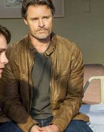 Cedar Cove Dylan Neal Jack Griffith Brown Leather Jacket