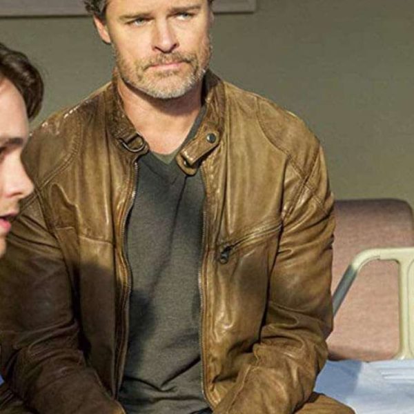Cedar Cove Dylan Neal Jack Griffith Brown Leather Jacket