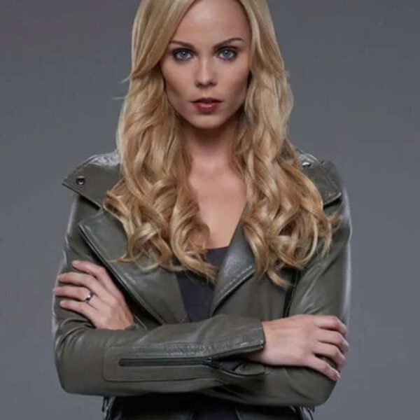 Bitten Laura Vandervoort Elena Michaels Bomber Leather Jacket